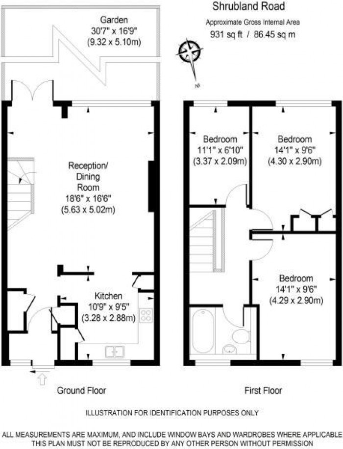 Floorplan for Shrubland Road, London