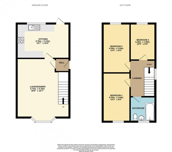 Floorplan for Allwood Road, Cheshunt, Waltham Cross