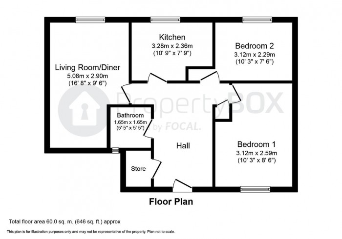 Floorplan for Coppergate Court, Farthingale Lane, Waltham Abbey