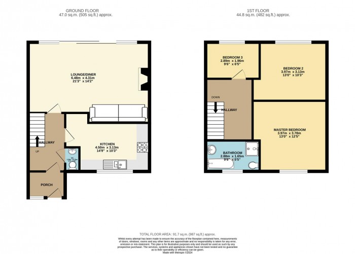 Floorplan for Tithelands, Harlow