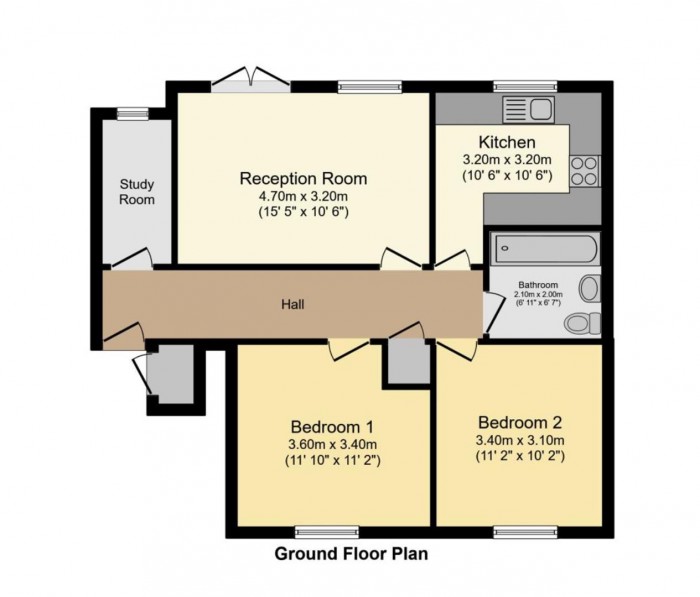 Floorplan for Higham Street, London