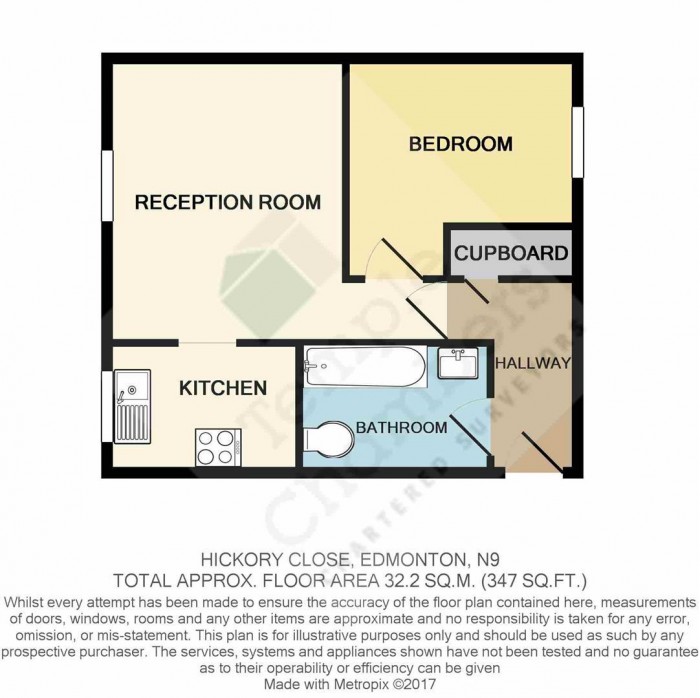 Floorplan for Hickory Close, Edmonton, N9