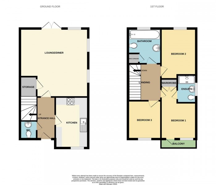 Floorplan for Sparrowhawk Way, Newhall, Harlow