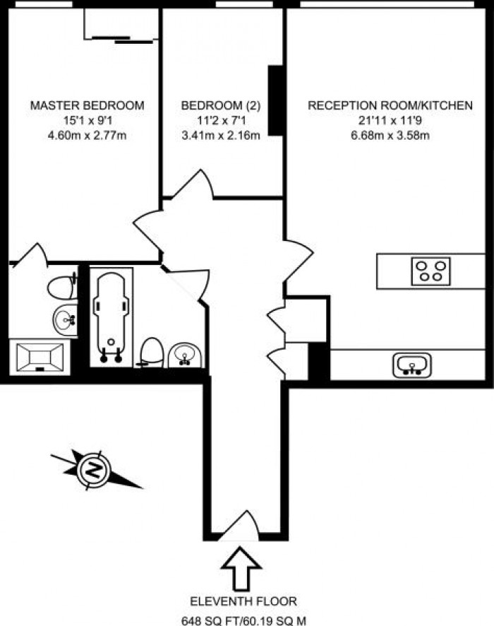 Floorplan for 187 East India Dock Road, London