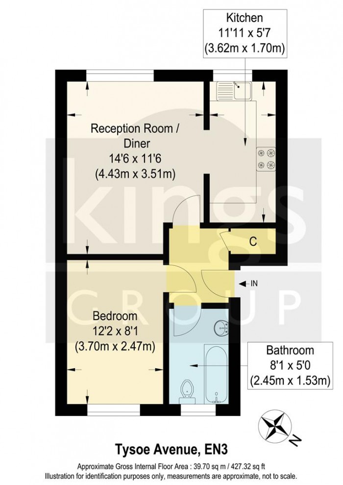 Floorplan for Tysoe Avenue, Enfield