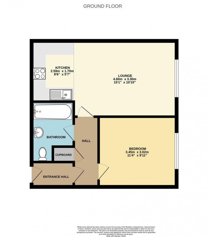 Floorplan for Turners Hill, Cheshunt, Waltham Cross