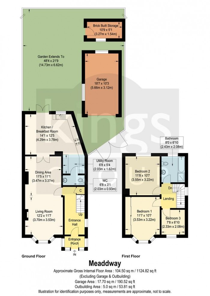 Floorplan for Meadway, Enfield