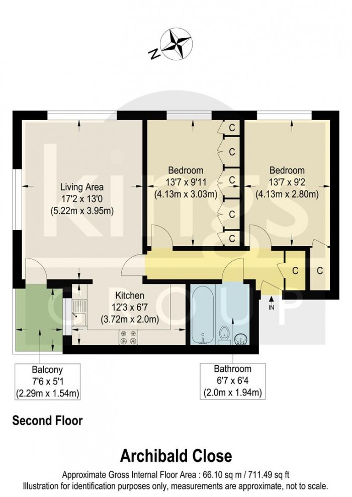 Floorplan for Archibald Close, Enfield