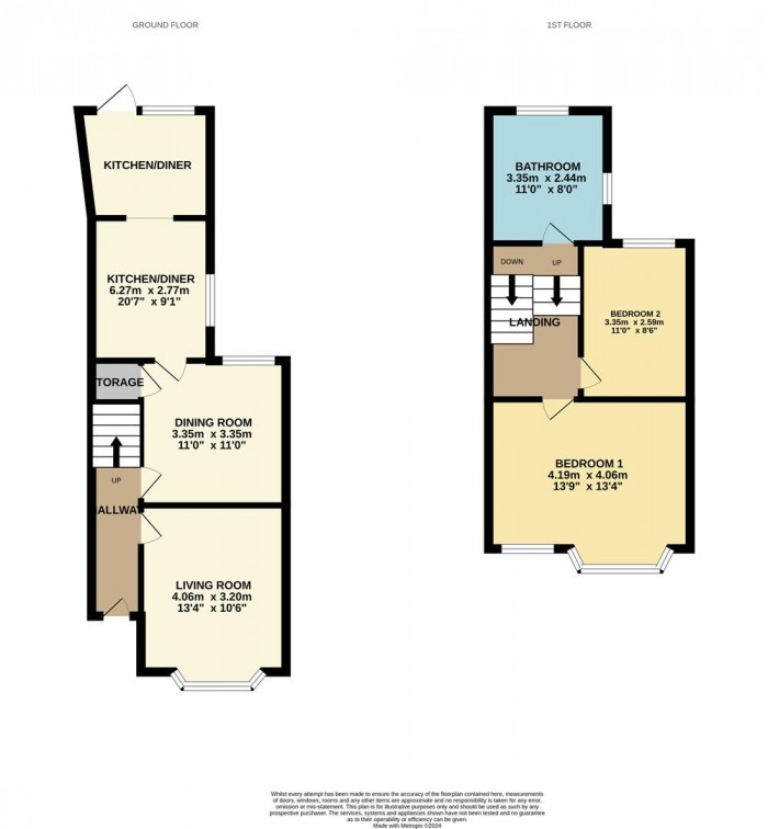 Floorplan for Lincoln Road, Enfield