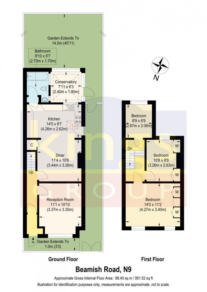 Floorplan for Beamish Road, Edmonton, N9