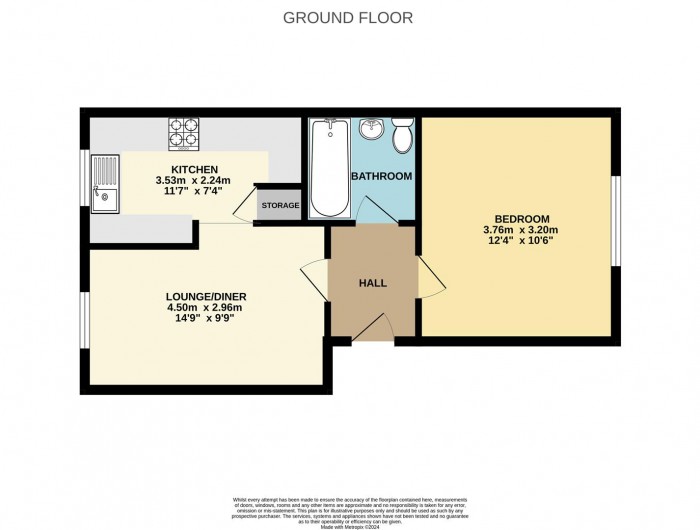 Floorplan for Alexander Court, Victoria Close, Cheshunt, Waltham Cross