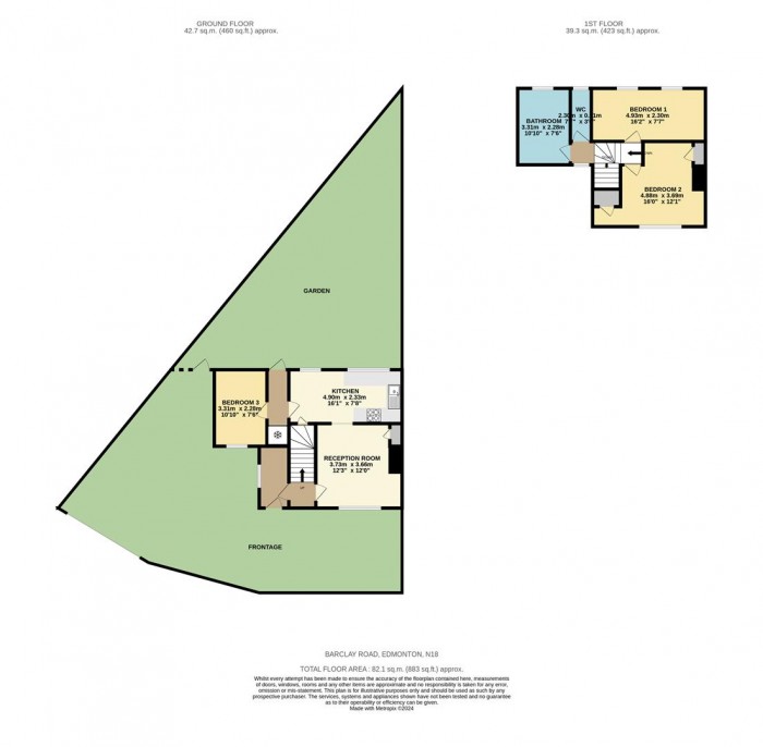 Floorplan for Barclay Road, Edmonton, N18