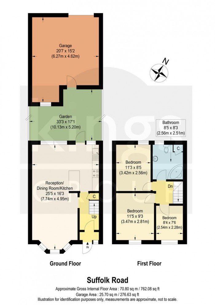 Floorplan for Suffolk Road, Enfield