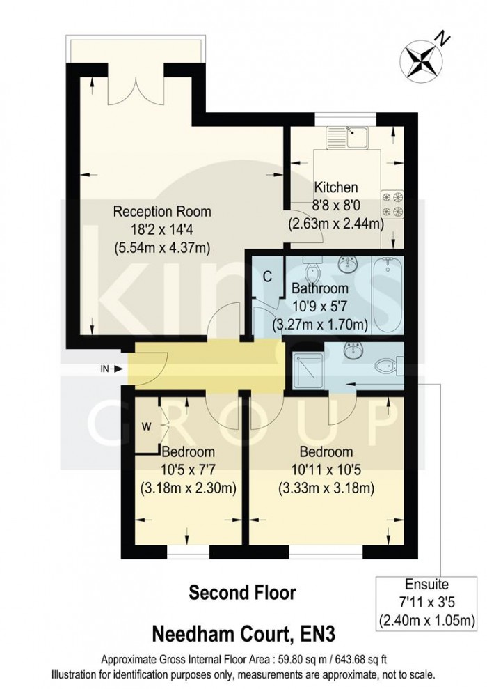 Floorplan for Needham Court, Enfield