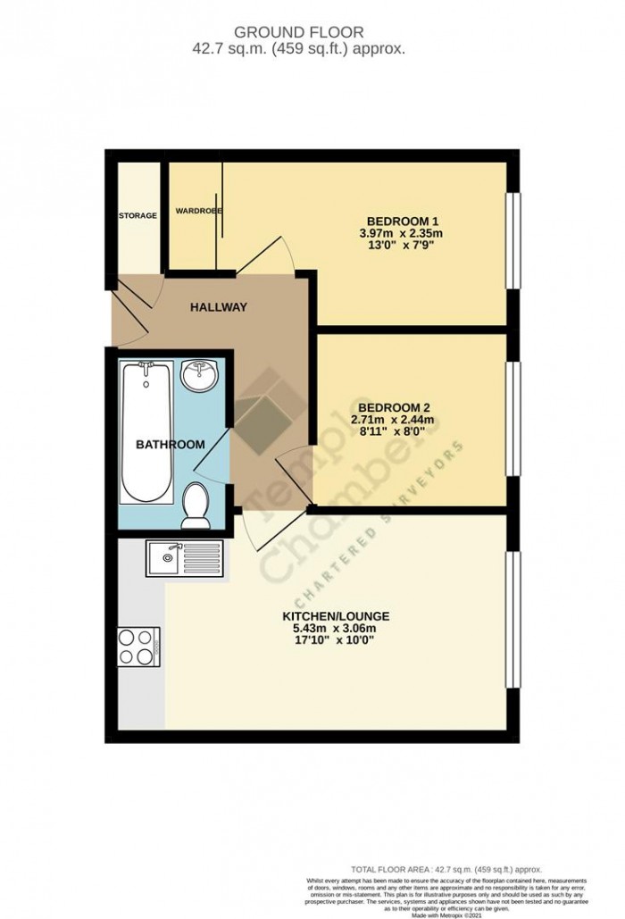 Floorplan for Eleanor Cross Road, Waltham Cross