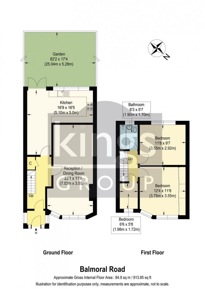 Floorplan for Balmoral Road, Enfield