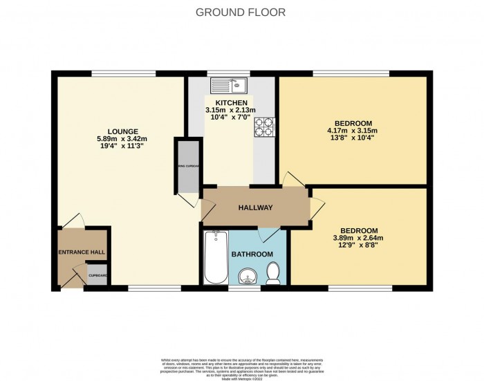 Floorplan for The Fortunes, Harlow