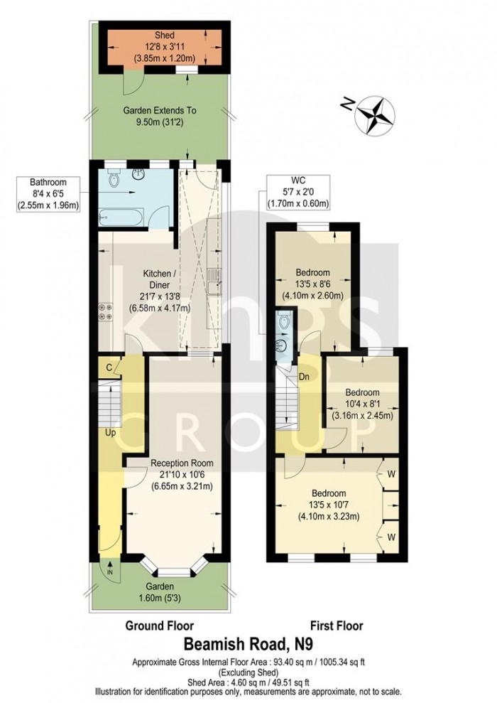 Floorplan for Beamish Road, Edmonton, N9