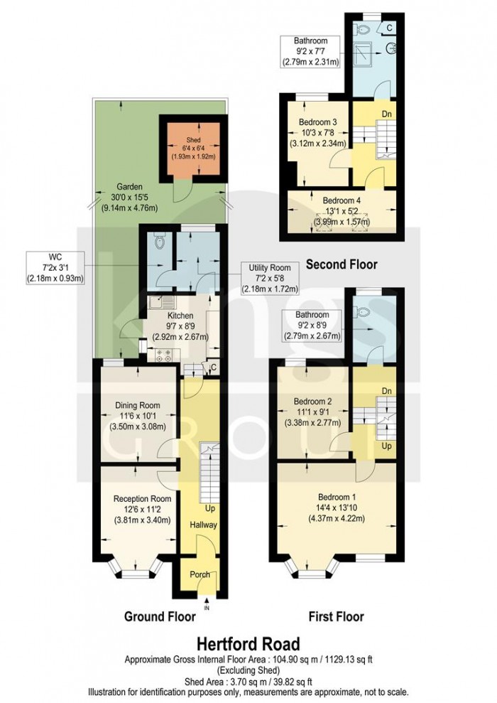 Floorplan for Hertford Road, Enfield, London