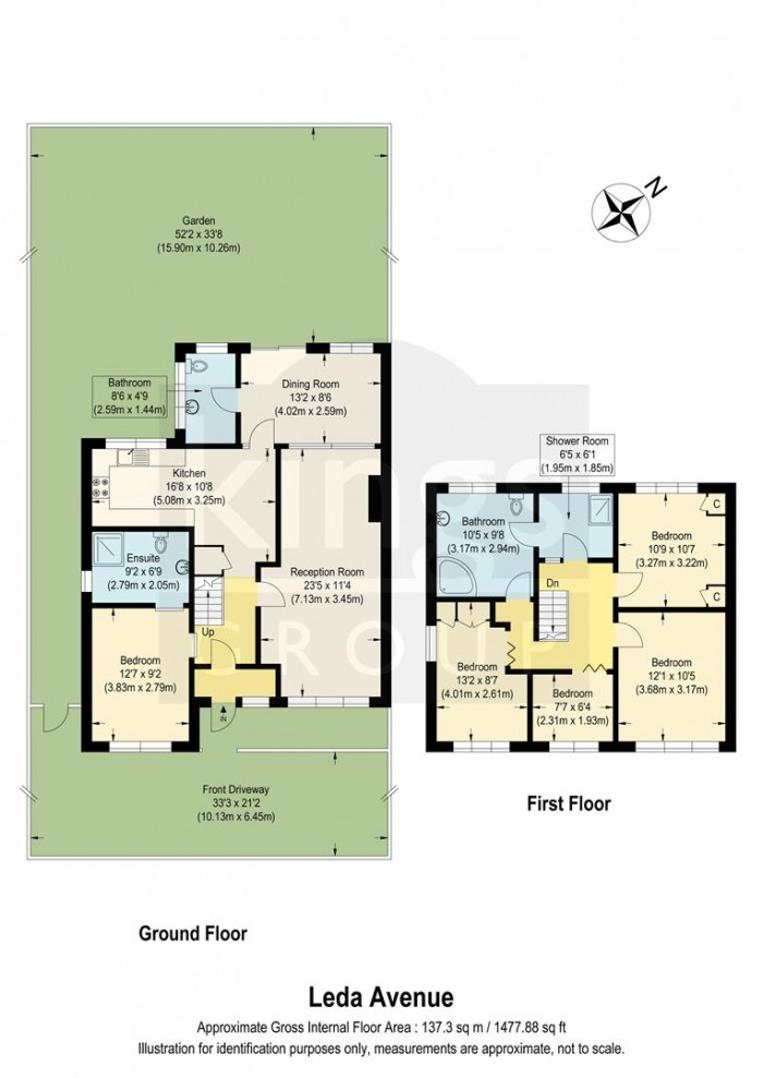 Floorplan for Leda Avenue, Enfield