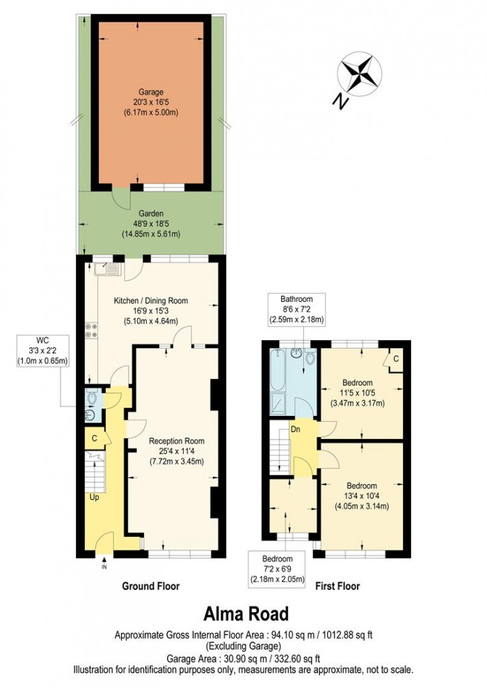 Floorplan for Alma Road, Enfield