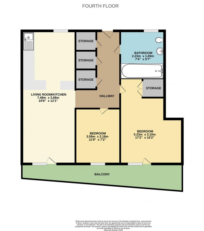 Floorplan for Palmers Road, London