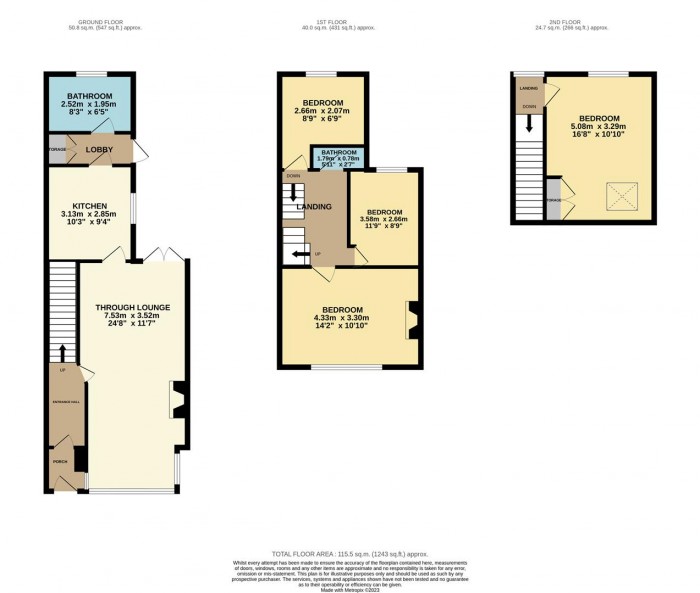 Floorplan for Marten Road, London