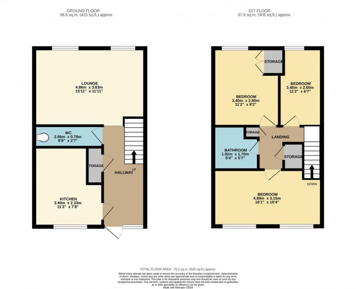 Floorplan for Stocksfield Road, London