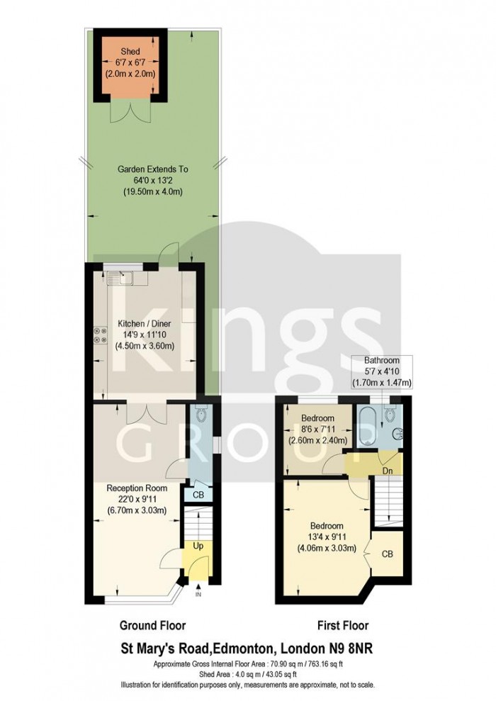 Floorplan for St. Mary's Road, Edmonton, N9