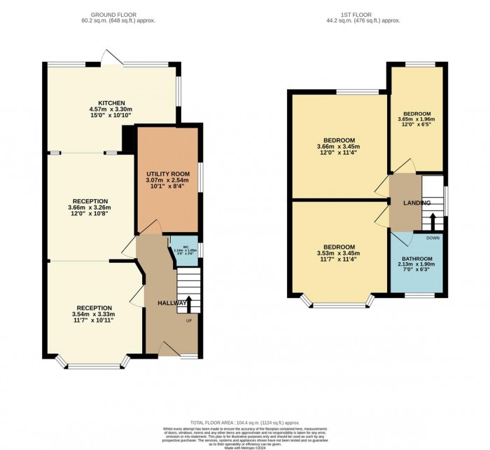 Floorplan for Longacre Road, London