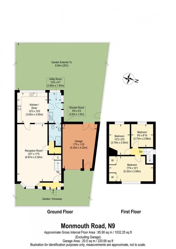 Floorplan for Monmouth Road, Edmonton, N9