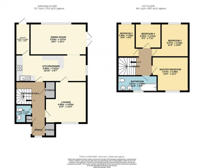 Floorplan for Monksbury, Harlow