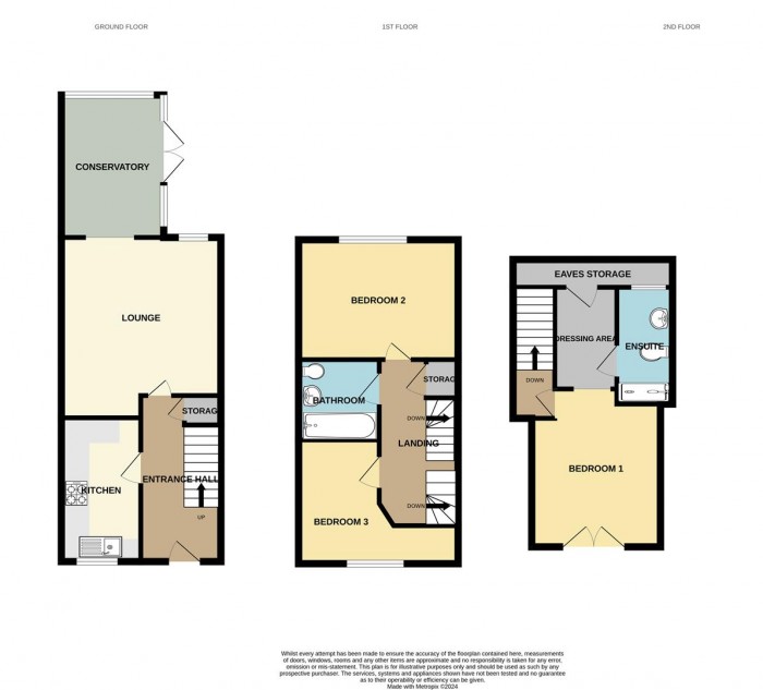 Floorplan for Tickenhall Drive, Church Langley