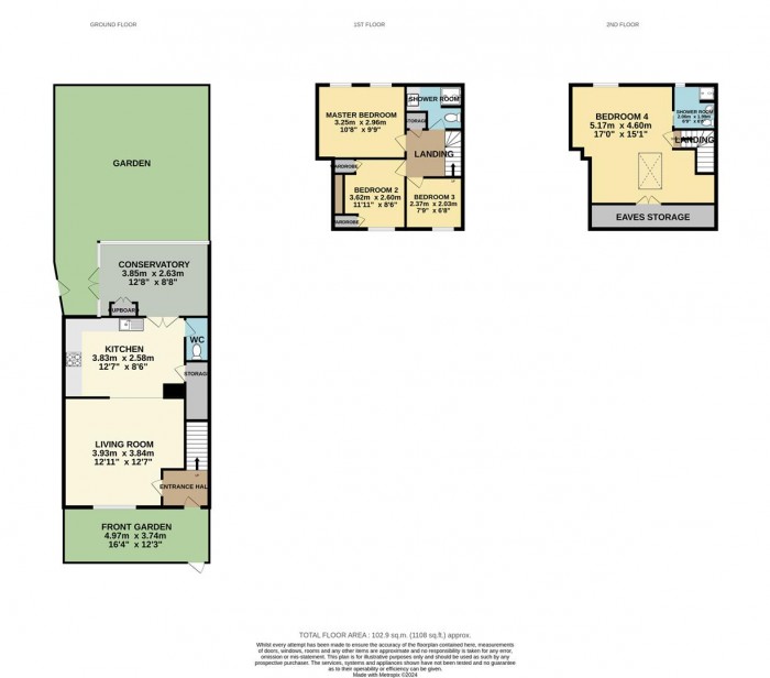 Floorplan for Compton Crescent., London