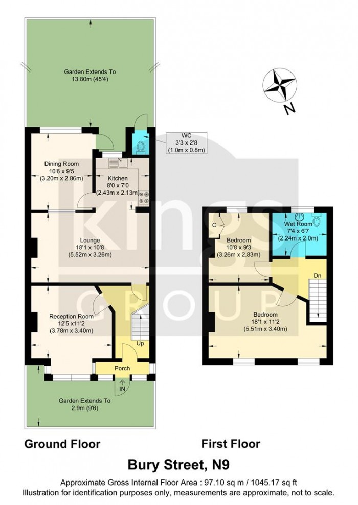 Floorplan for Bury Street, Edmonton, N9