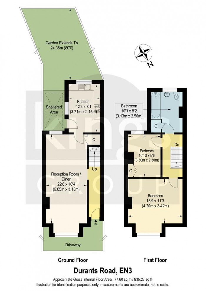 Floorplan for Durants Road, Enfield