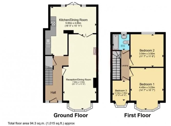 Floorplan for St. Alphege Road, Edmonton, N9