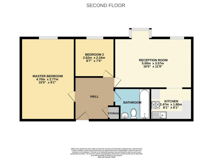 Floorplan for Creighton Road, London