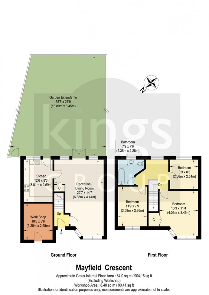 Floorplan for Mayfield Crescent, London