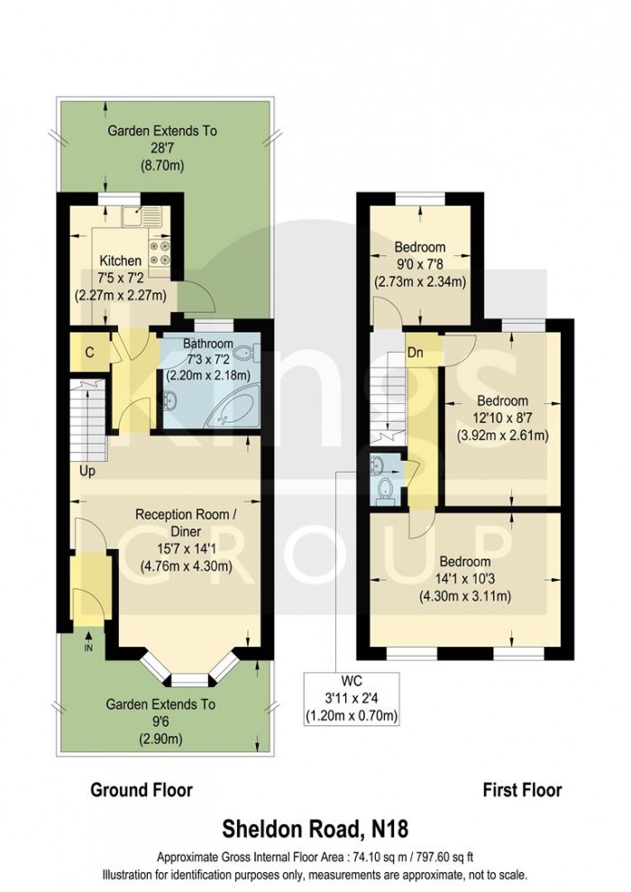 Floorplan for Sheldon Road, London