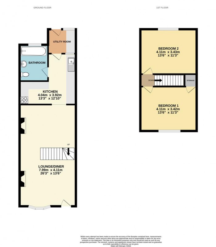 Floorplan for Cross Road, Waltham Cross