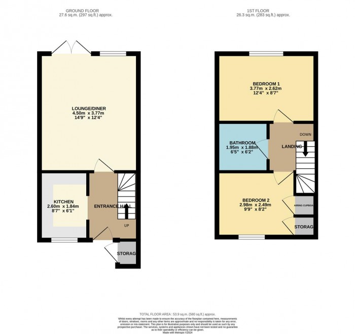 Floorplan for Turpins Close, Hertford