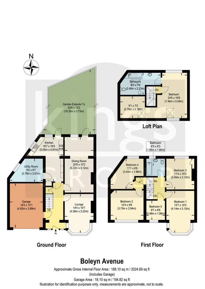 Floorplan for Boleyn Avenue, Enfield