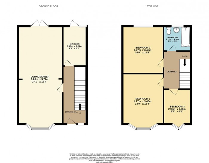 Floorplan for Hillside Crescent, Cheshunt, Waltham Cross