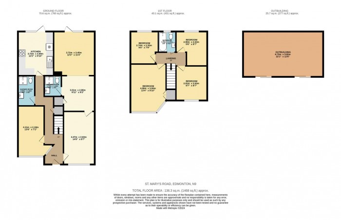 Floorplan for St Mary's Road, Edmonton, N9