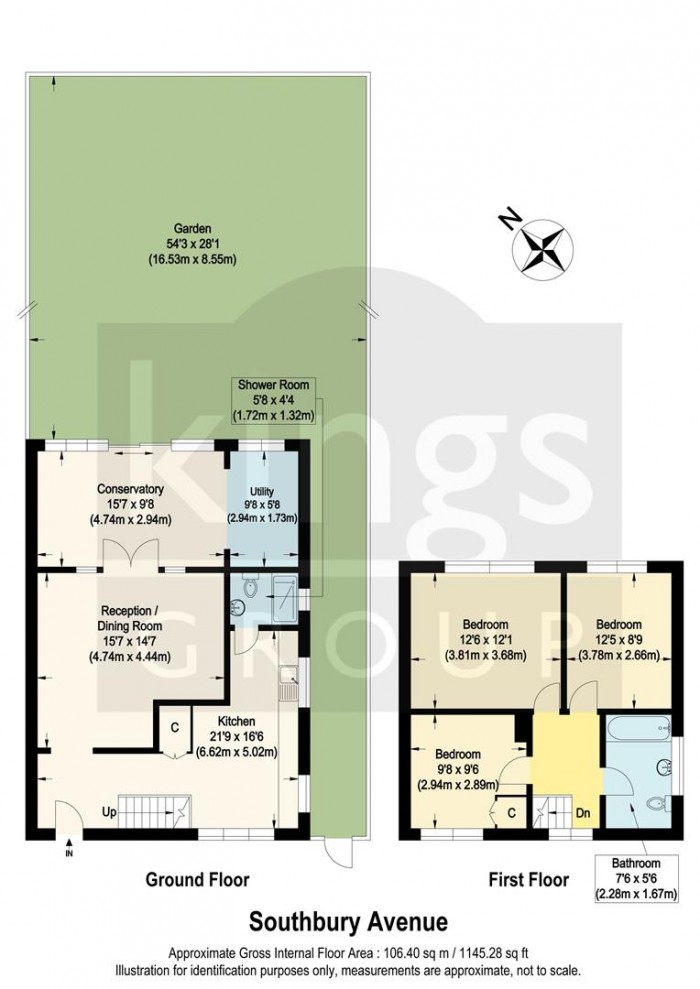 Floorplan for Southbury Avenue, Enfield