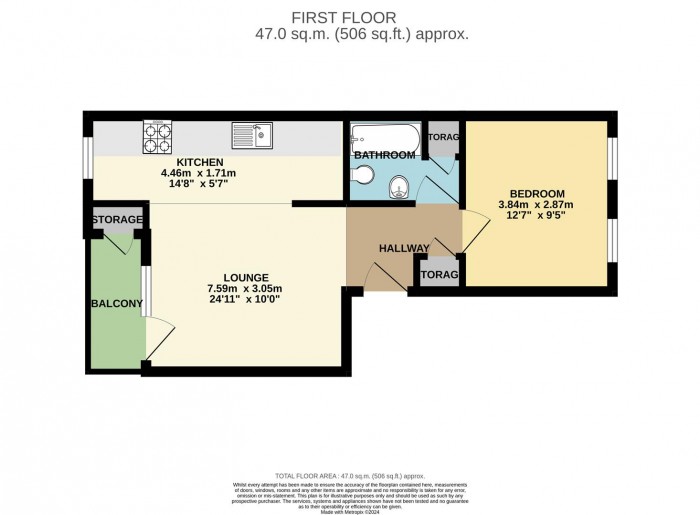 Floorplan for Tenterden Road, London