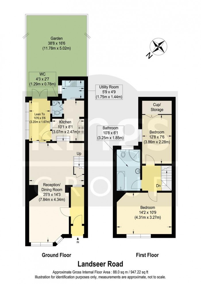 Floorplan for Landseer Road, Enfield