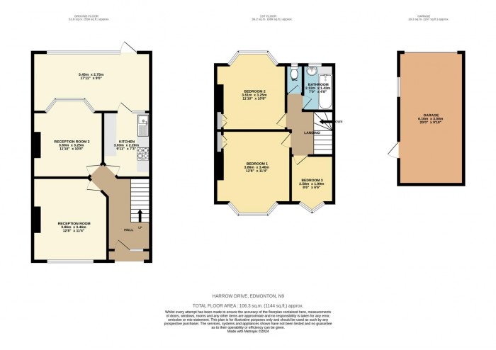 Floorplan for Harrow Drive, Edmonton, N9