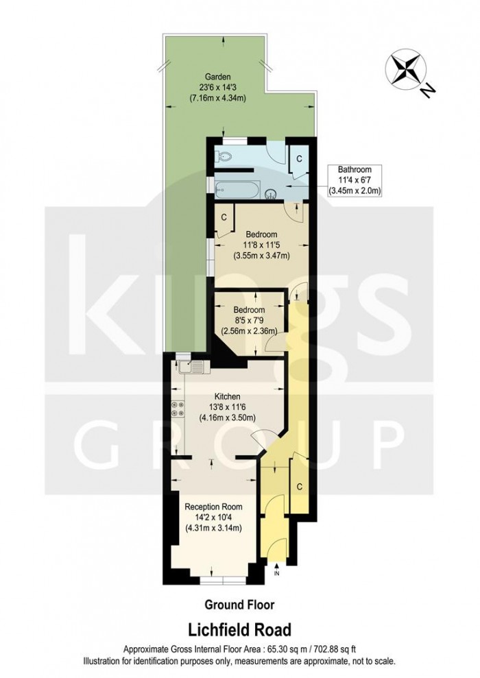 Floorplan for Lichfield Road, Edmonton, N9